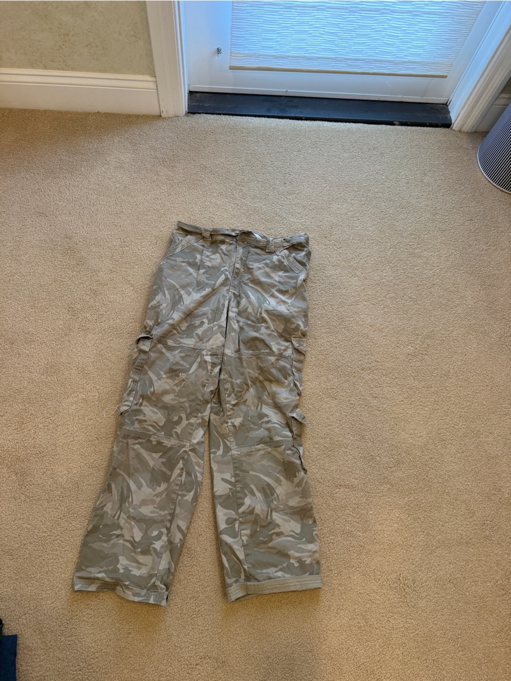 Abercrombie & Fitch Men's Light Olive Camo Cargo Pants